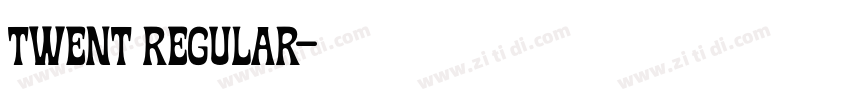 Twent Regular字体转换